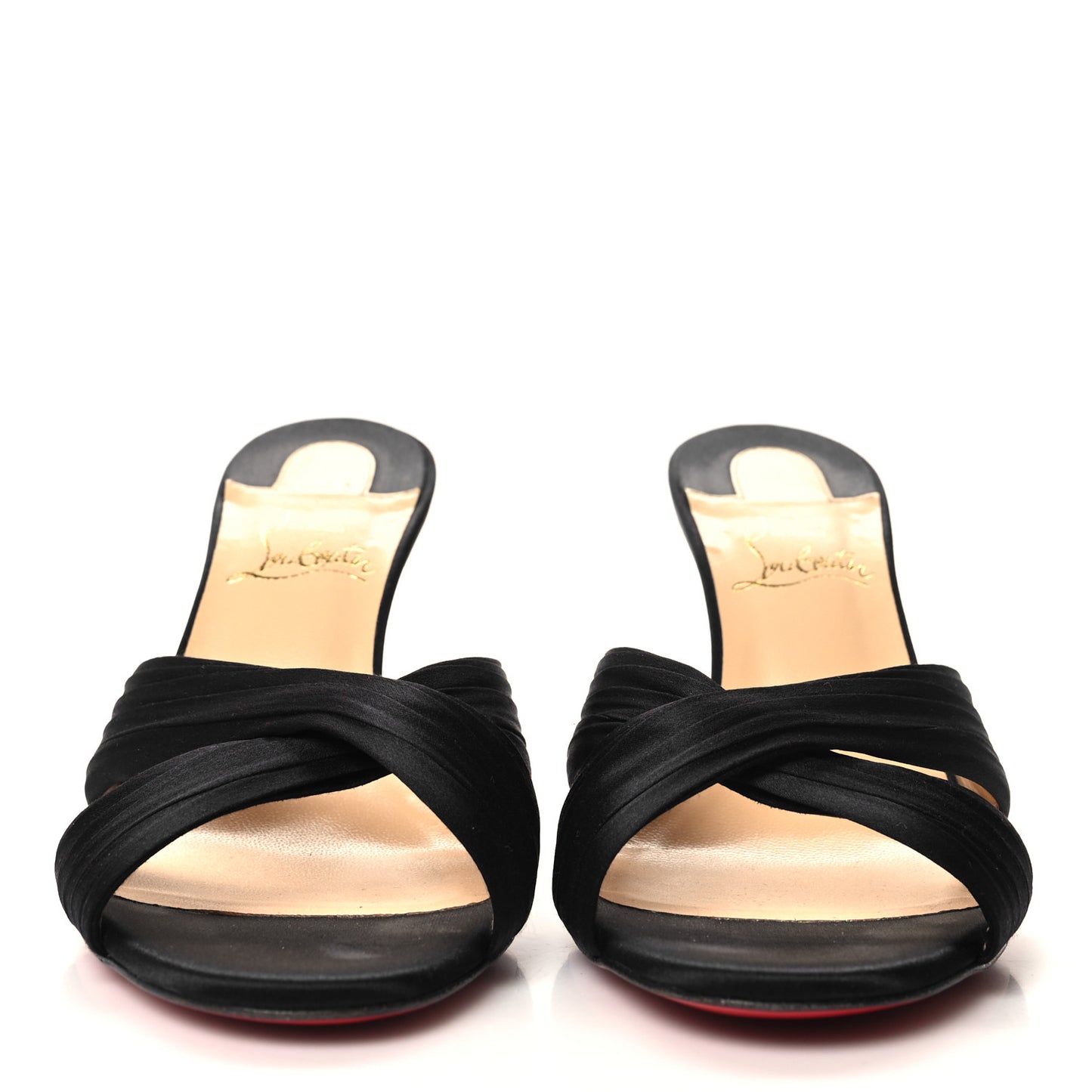 Crepe Satin Nicol Is Back 85 Slide Sandals 37 Black