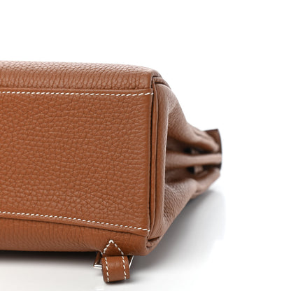 Hermes Taurillon Clemence Kelly Ado Backpack Gold 8 of 10