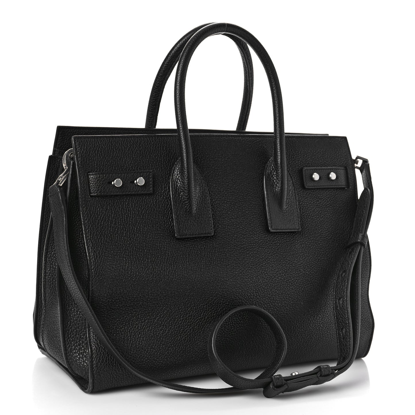 Grained Calfskin Small Supple Sac De Jour Black