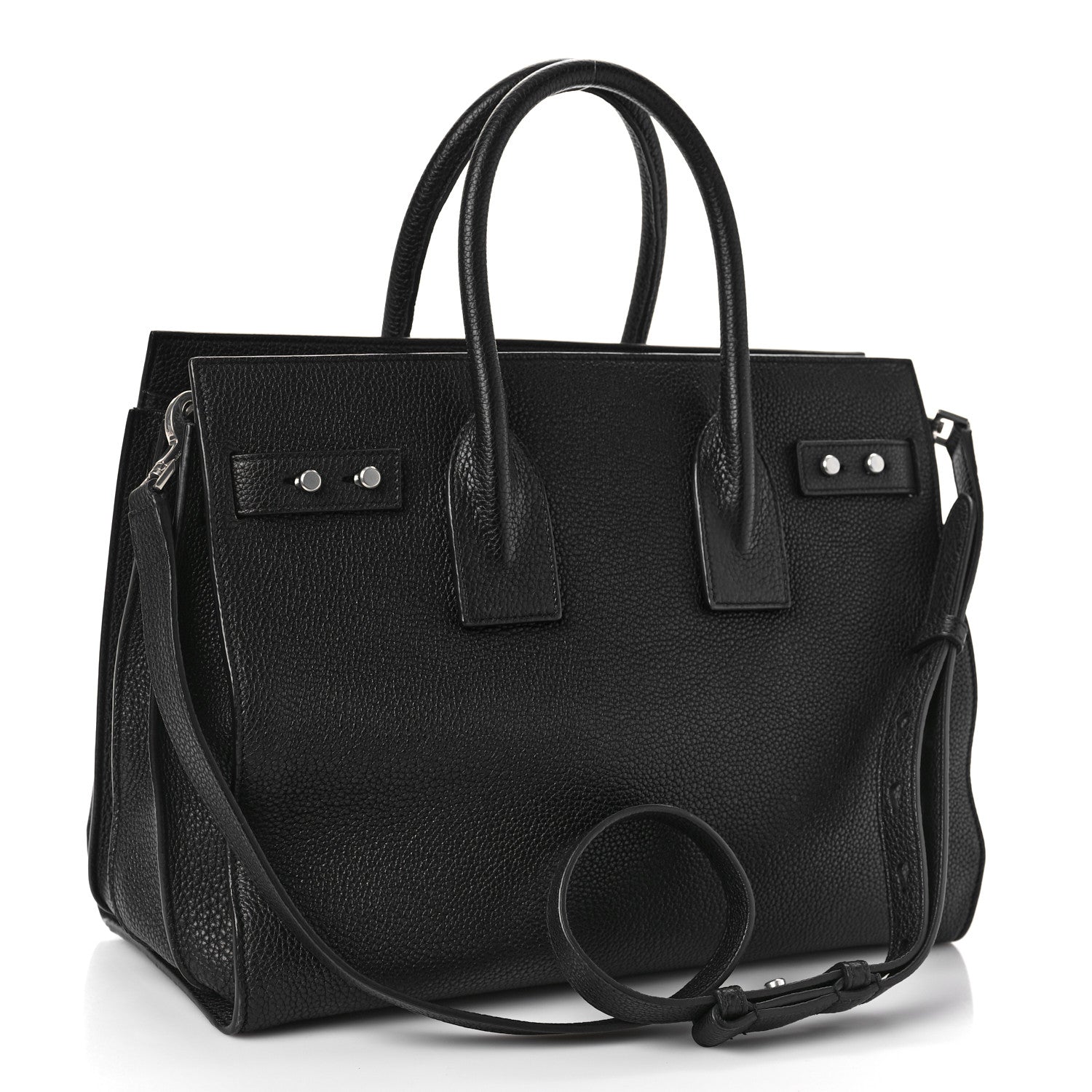 Saint Laurent Grained Calfskin Small Supple Sac De Jour Black 4 of 10