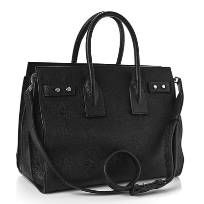 Saint Laurent Grained Calfskin Small Supple Sac De Jour Black 4 of 10