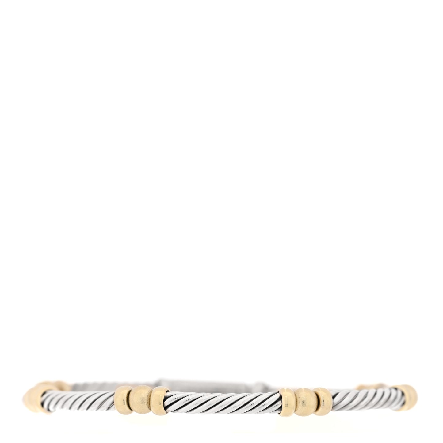 Sterling Silver 14K Yellow Gold 3mm Cable Classics Link Bracelet