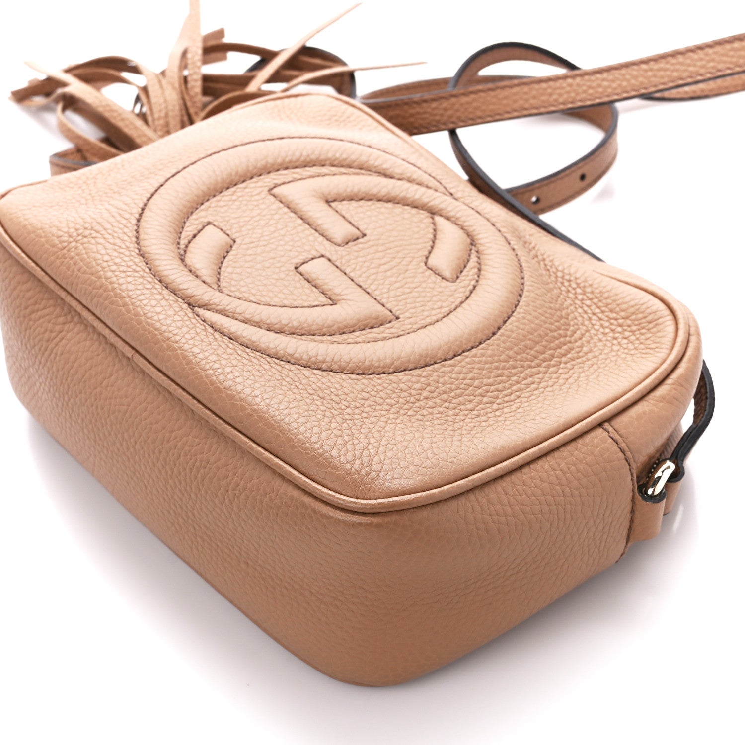 Gucci Pebbled Calfskin Small Soho Disco Bag Camelia 11 of 11