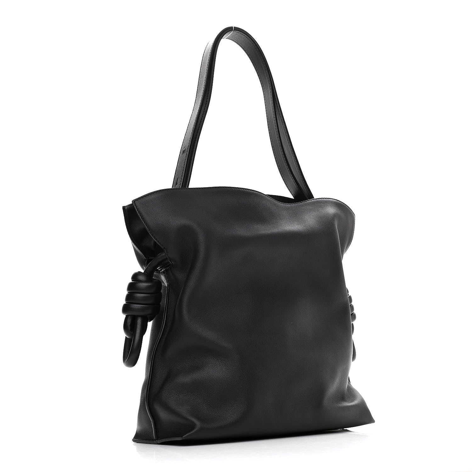 Loewe Calfskin Small Flamenco Knot Bag Black 3 of 9