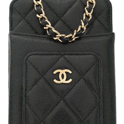 Chanel Caviar Quilted Zip Phone Case Black 9 of 12