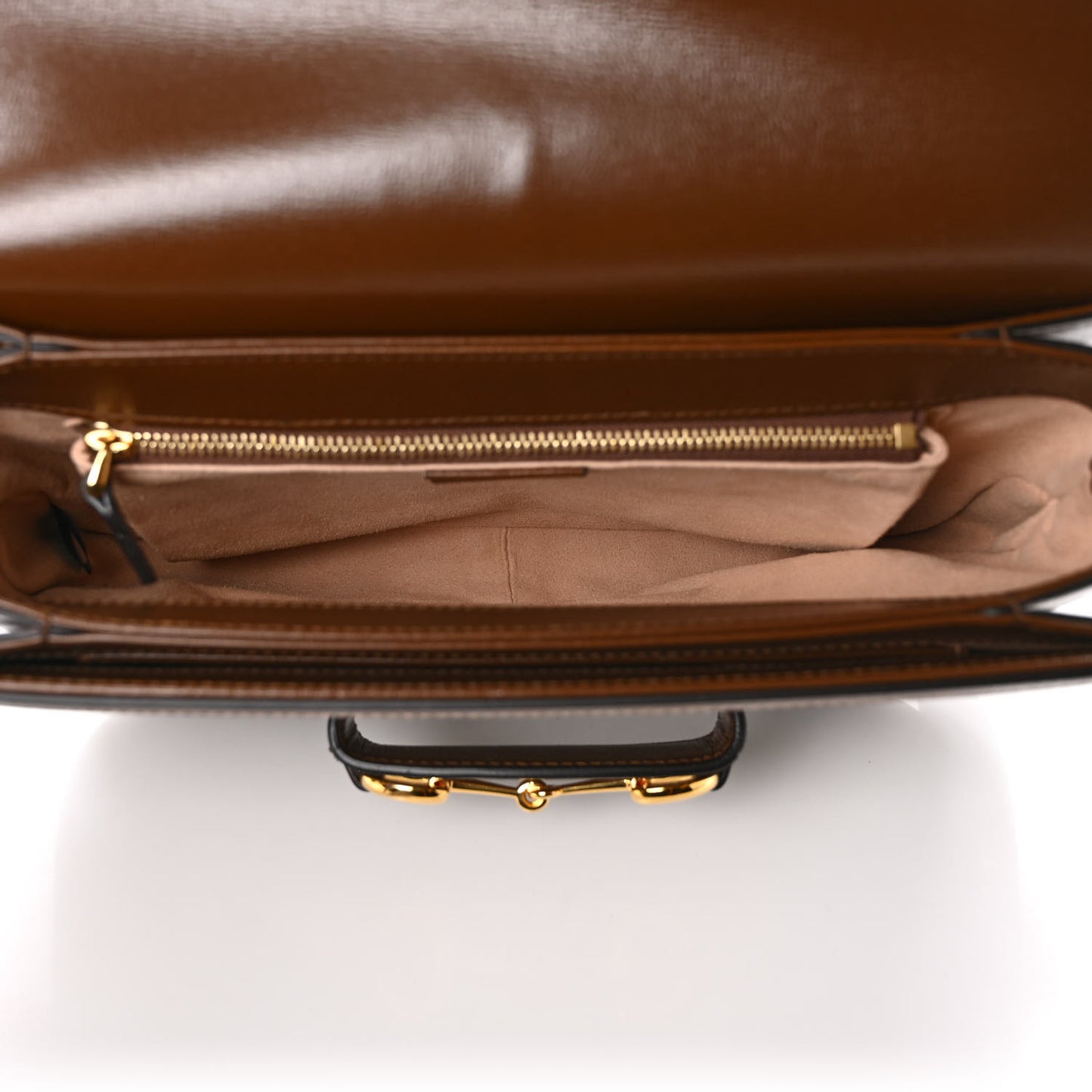 GG Supreme Monogram Horsebit 1955 Shoulder Bag Beige Brown Sugar