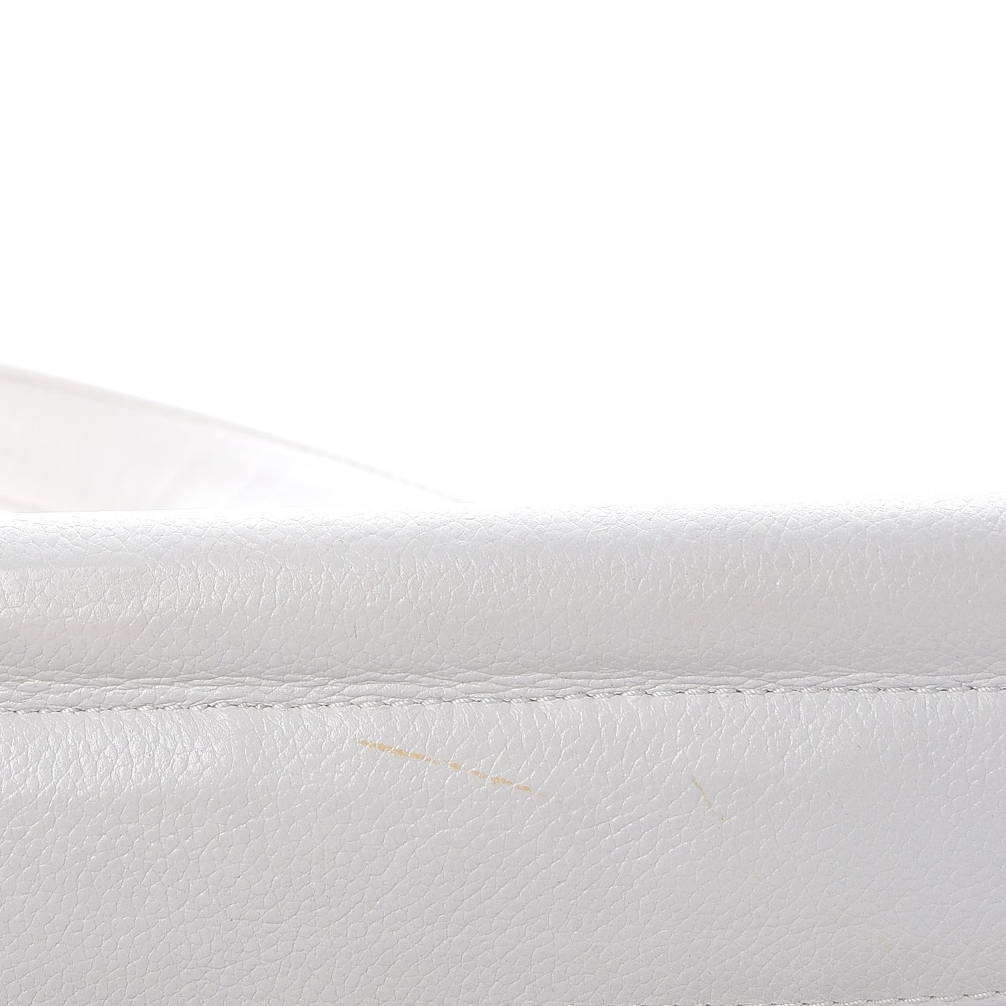 Calfskin Multicolor Stitch Tote White
