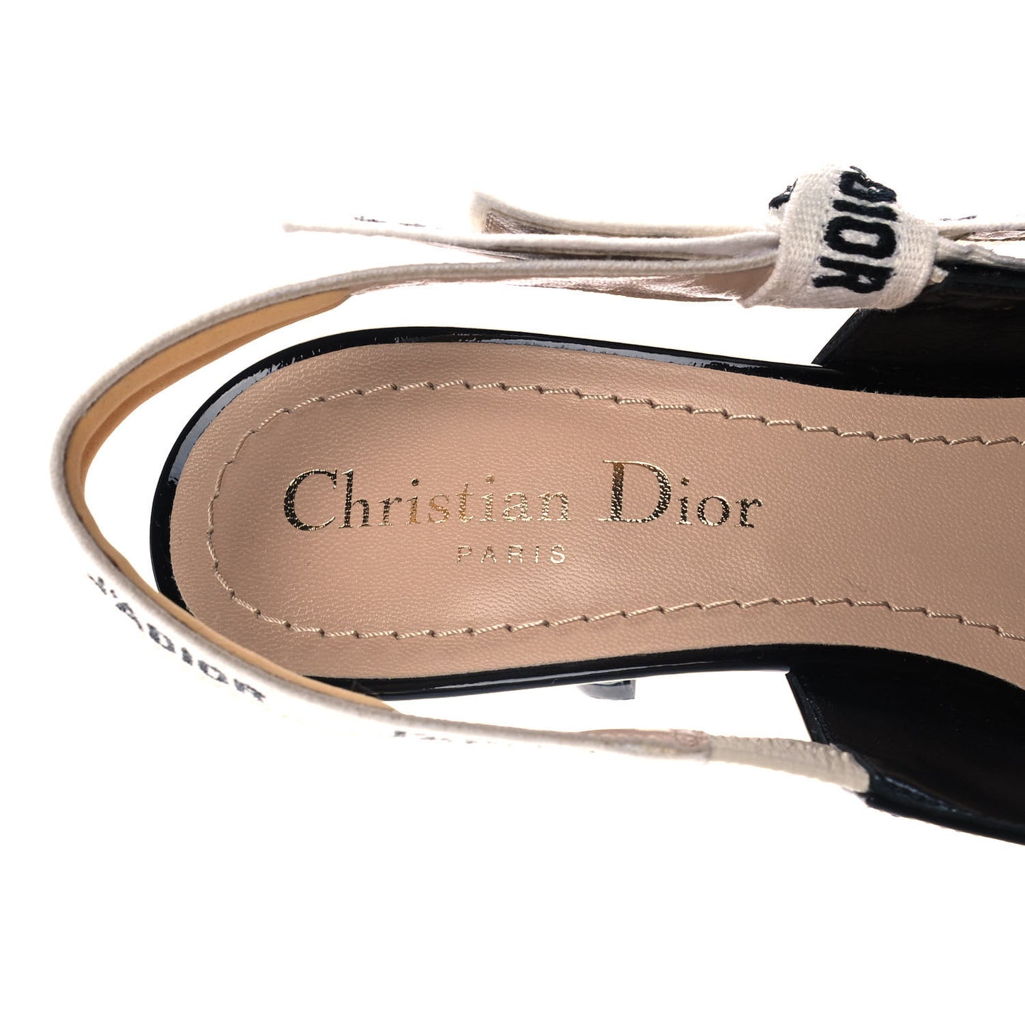 Patent Ribbon J'Adior Slingback 65mm Pumps 35.5 Black