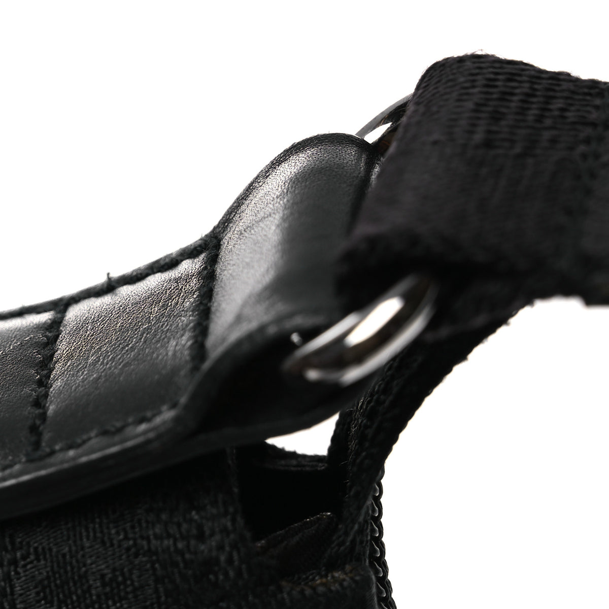 Monogram Calfskin Perforated Medium Flat Messenger Bag Black
