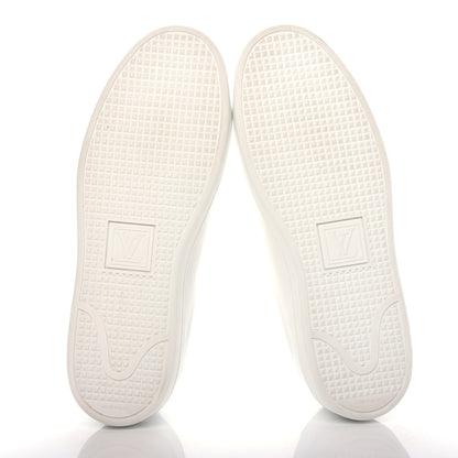 Louis Vuitton Calfskin Floral Frontrow Sneakers 39 White 6 of 11