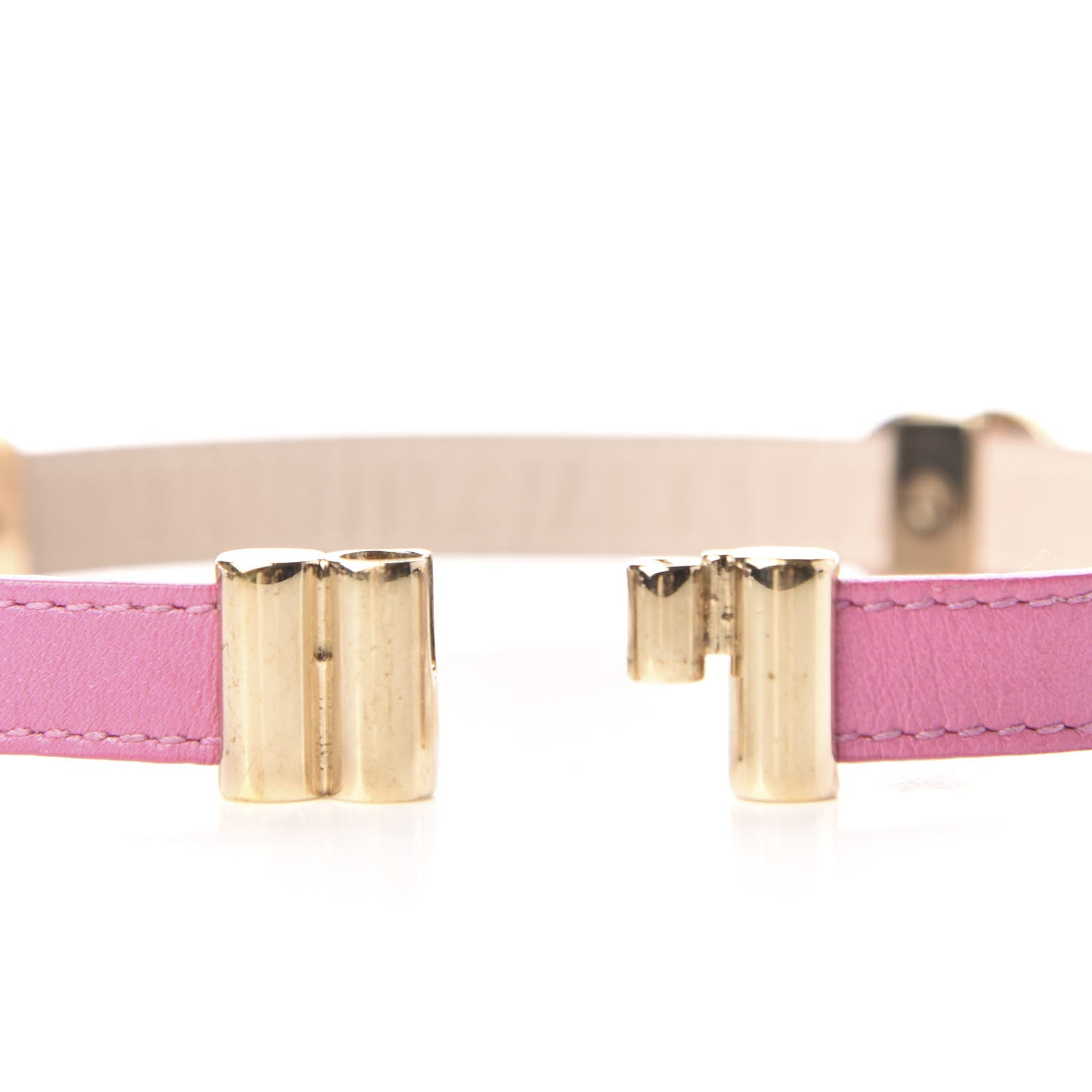 Bulgari Calfskin Double Coil Bracelet Pink 6 of 6