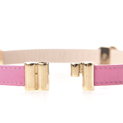 Bulgari Calfskin Double Coil Bracelet Pink 6 of 6