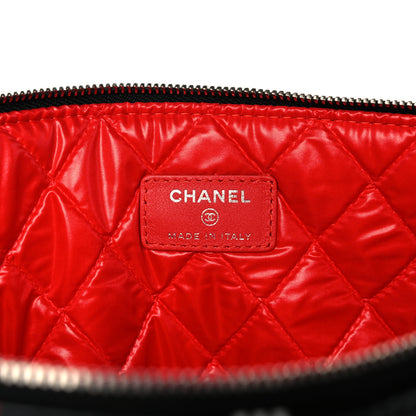 Chanel Lambskin Quilted Large Data Center Cosmetic Case Black 6 of 10