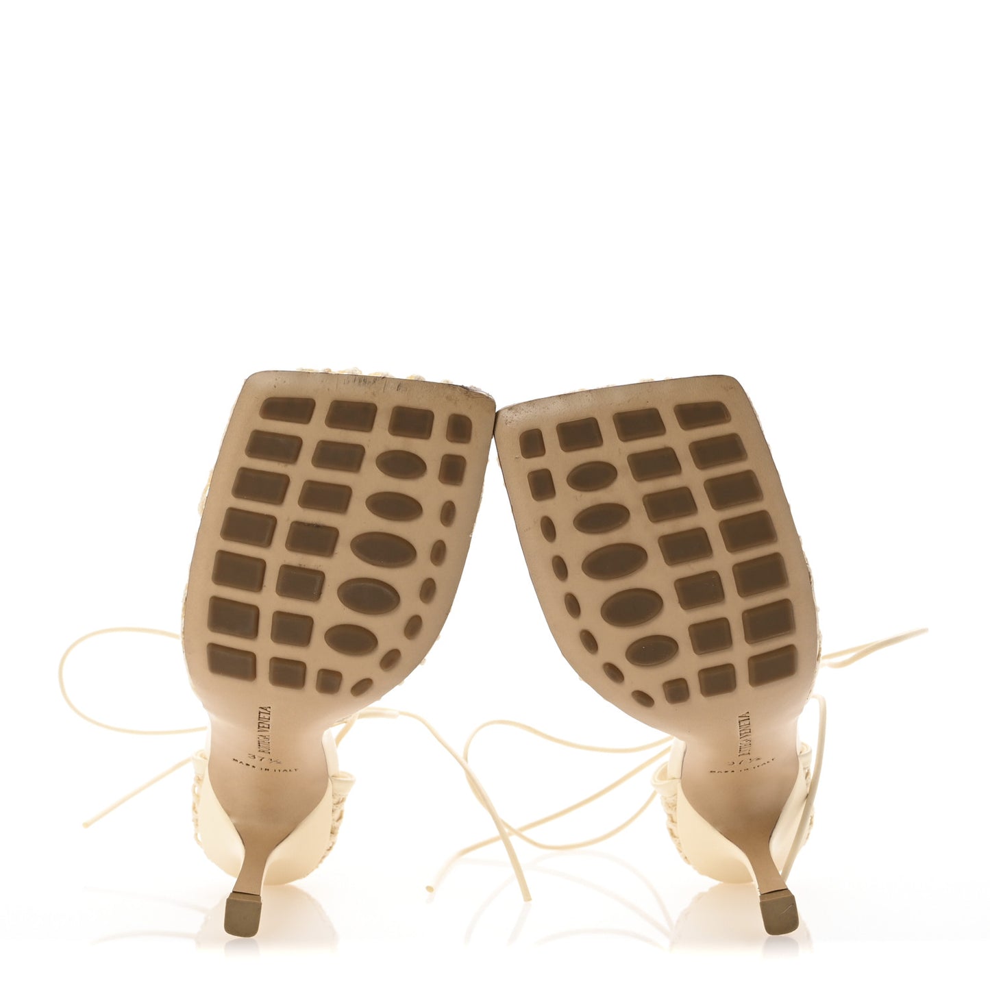 Mesh Nappa Stretch Ankle Tie Sandals 37.5 Toile