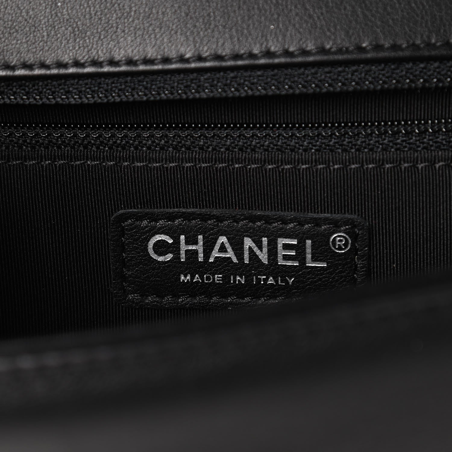 Chanel Calfskin Chevron Quilted Large Boy Flap Black 8 of 11