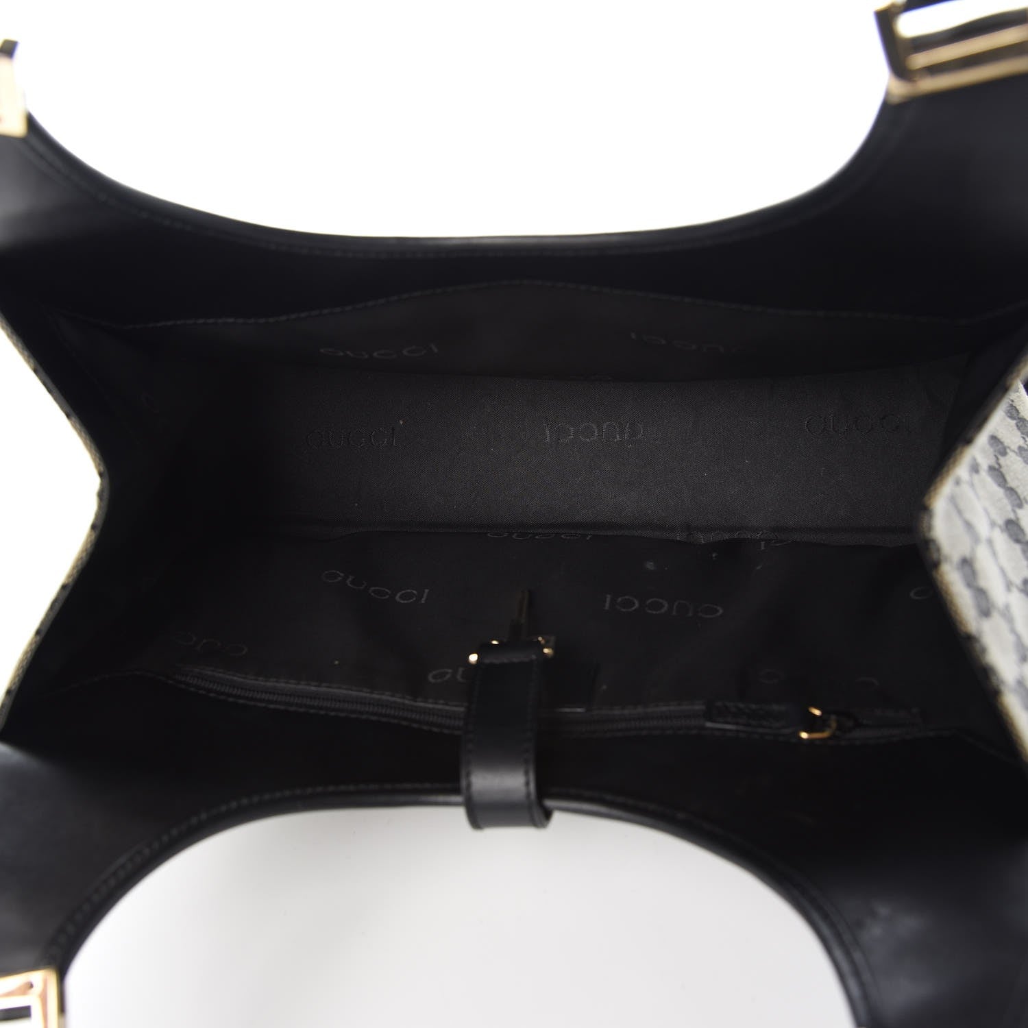 Gucci Monogram Bardot Shoulder Bag Black 5 of 8