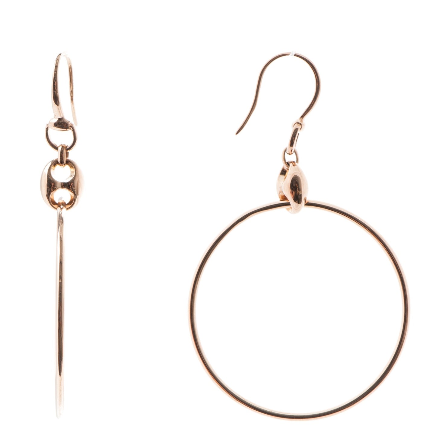 18K Rose Gold Marina Hoop Earrings