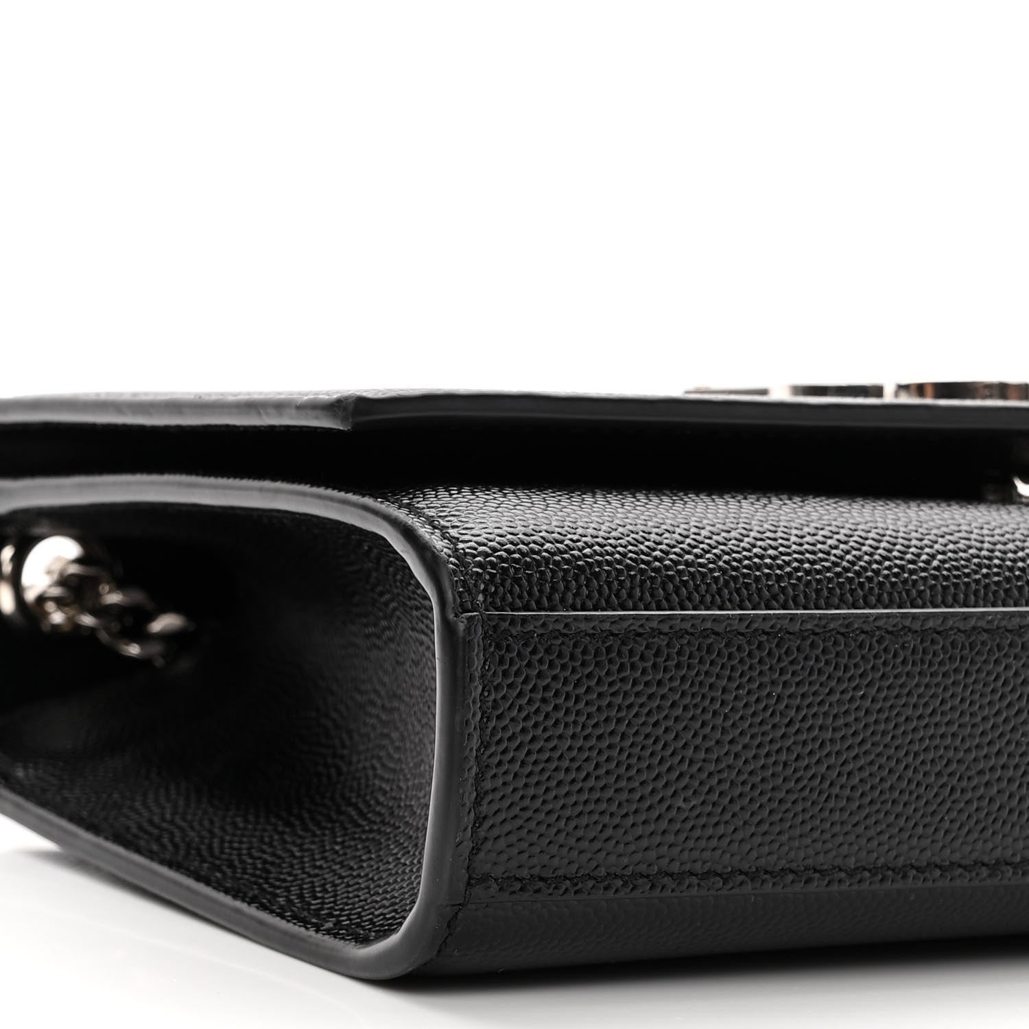 Saint Laurent Grain De Poudre Small Monogram Kate Satchel Black 9 of 10