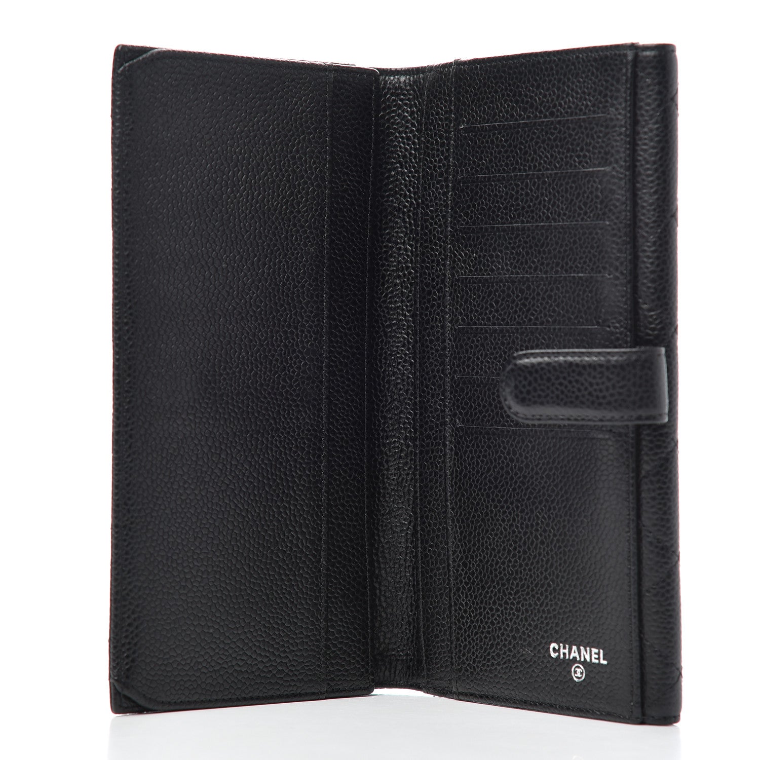 Chanel Caviar Quilted CC Long Double Wallet Black 5 of 8