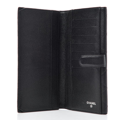 Chanel Caviar Quilted CC Long Double Wallet Black 5 of 8