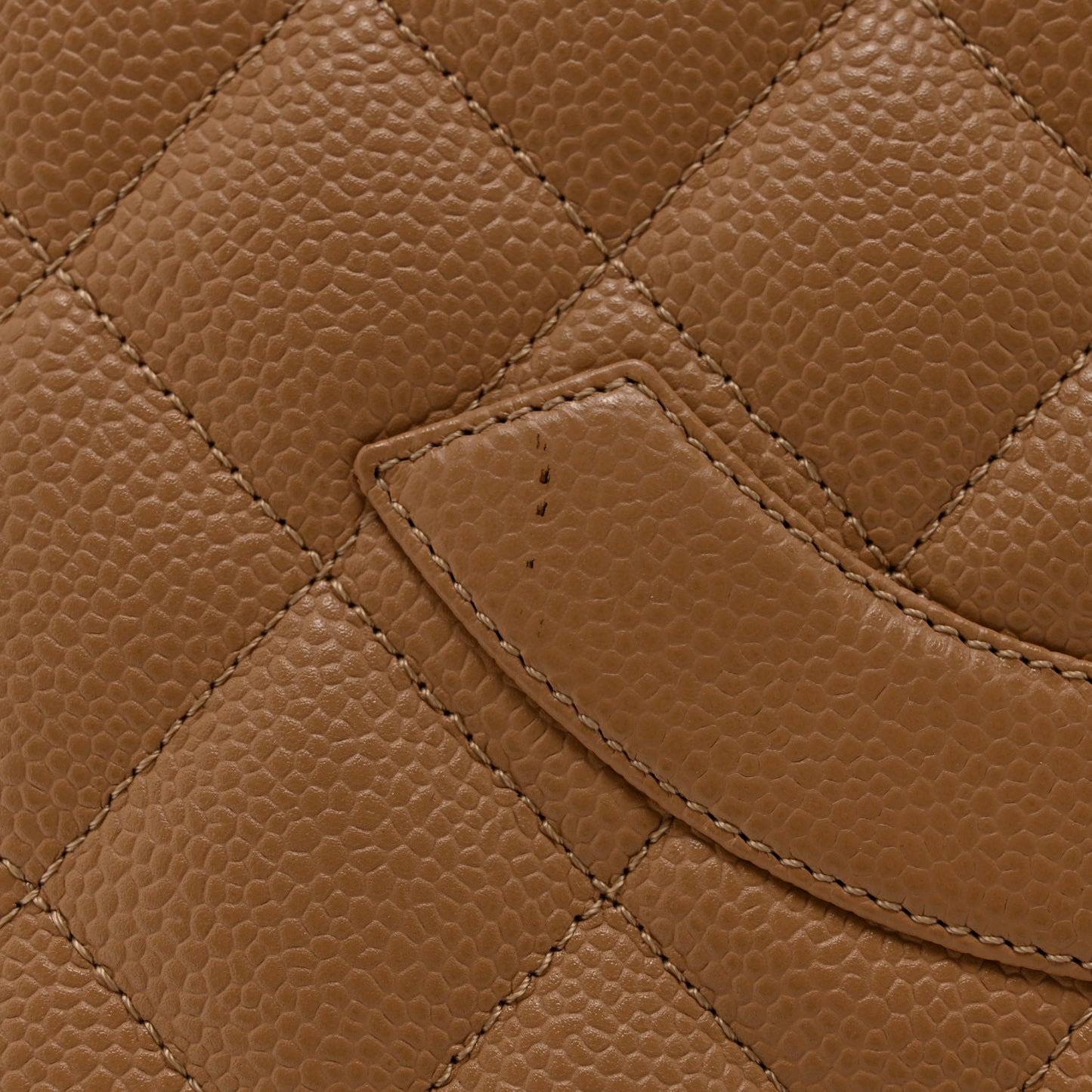 Caviar Quilted Medallion Tote Beige