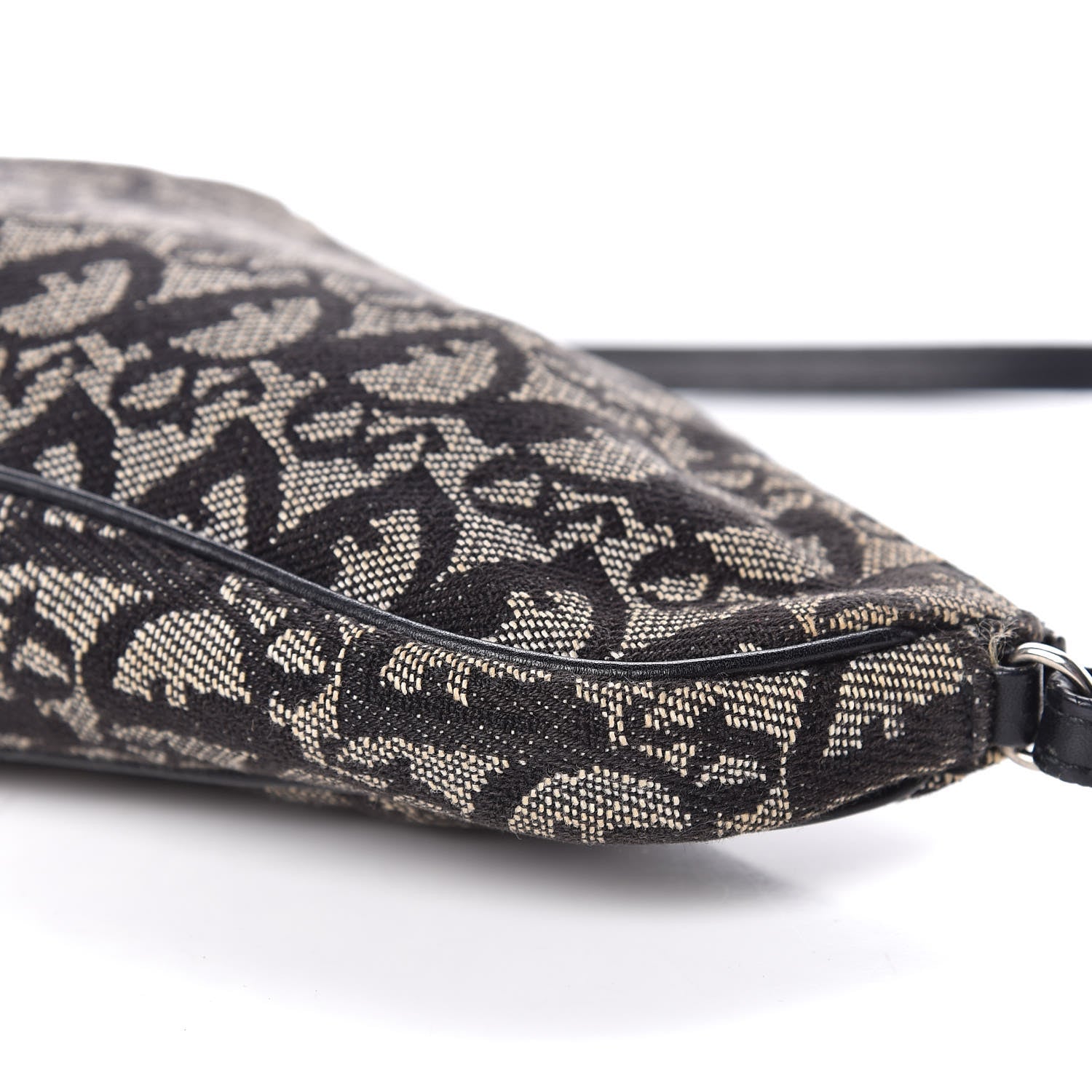 Christian Dior Monogram Mini Saddle Pochette Black 6 of 14
