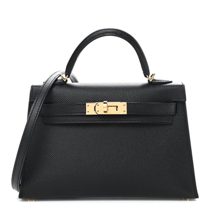 Hermes Epsom Mini Kelly Sellier 20 Black 1 of 9