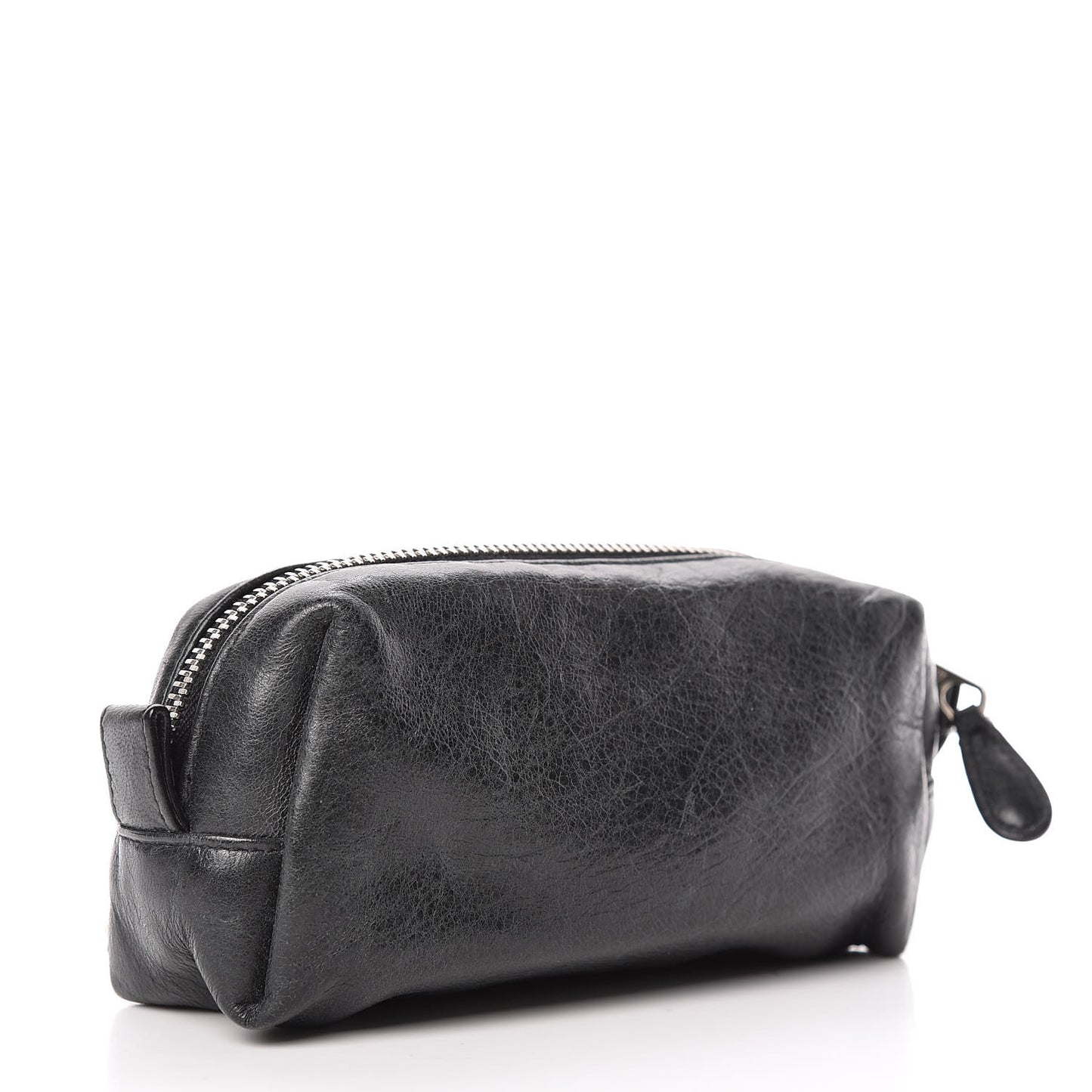 Agneau Giant 12 Silver Hardware Pencil Case M Black