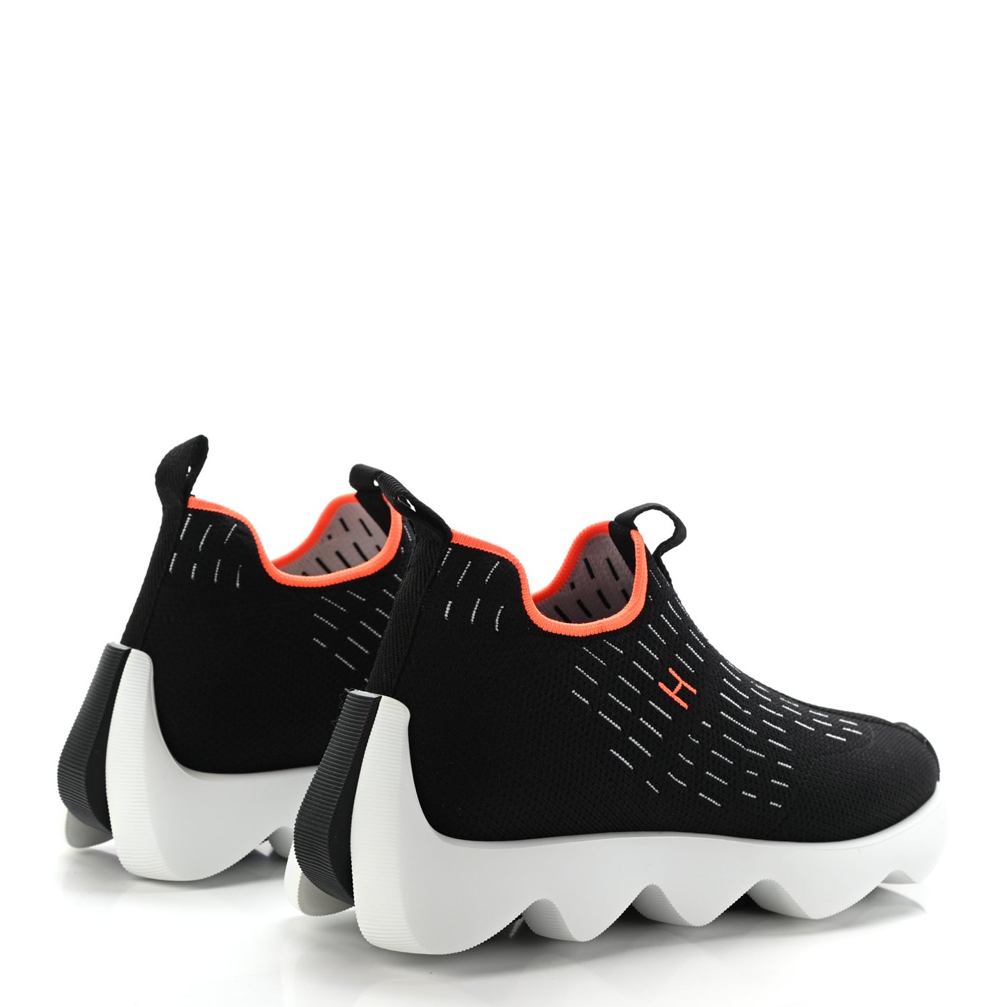 Technical Canvas Goatskin Womens Eclair Sneakers 36.5 Black