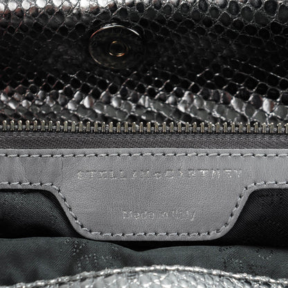 Stella McCartney Metallic Snake Print Small Falabella Tote Grey 6 of 8