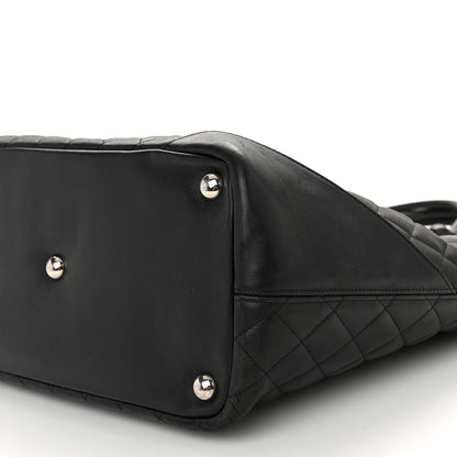 Chanel Calfskin Quilted Large Cambon Tote Black White 9 of 12