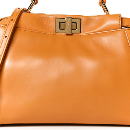 Fendi Nappa Mini Peekaboo Iconic Satchel Giallo Syrup 11 of 11