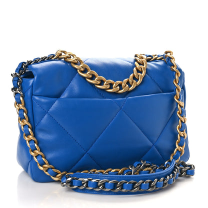 Chanel Lambskin Quilted Medium Chanel 19 Flap Blue 3 of 9