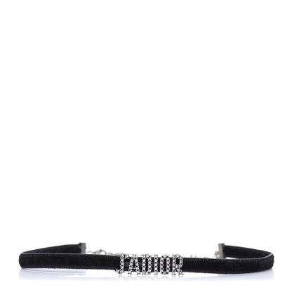 Christian Dior Velvet Crystal J’Adior Choker Necklace Black 1 of 4