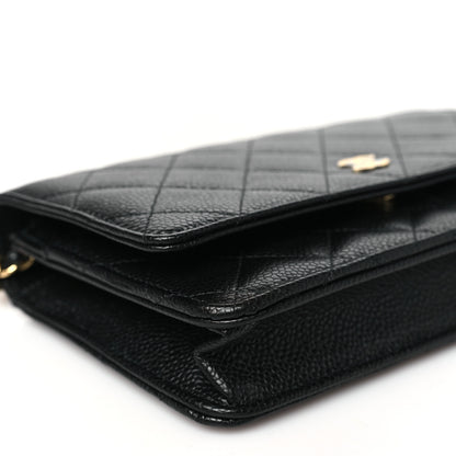 Chanel Caviar Quilted Wallet on Chain WOC Black 10 of 12
