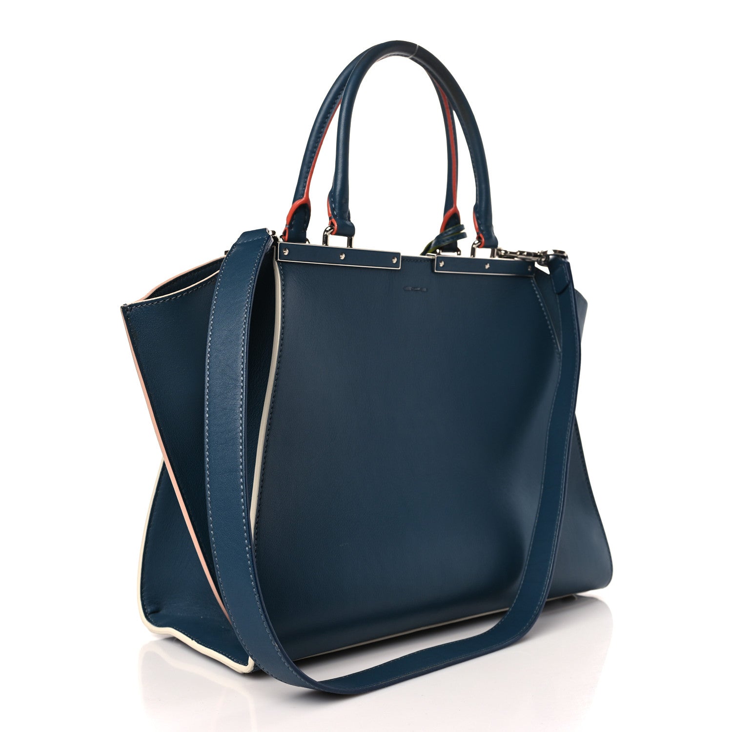Fendi Vitello Dolce Century Petite 3Jours Tote Pavone 2 of 16