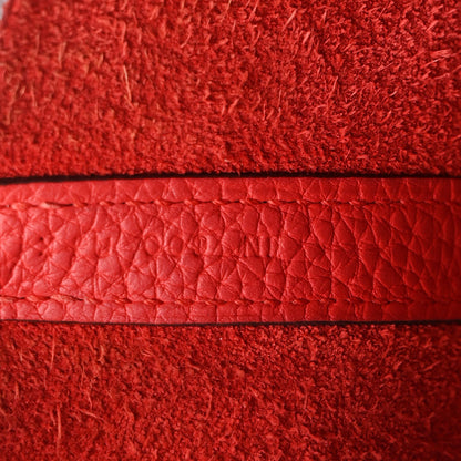 Hermes Taurillon Clemence Picotin Lock 22 MM Rouge Pivoine 7 of 10