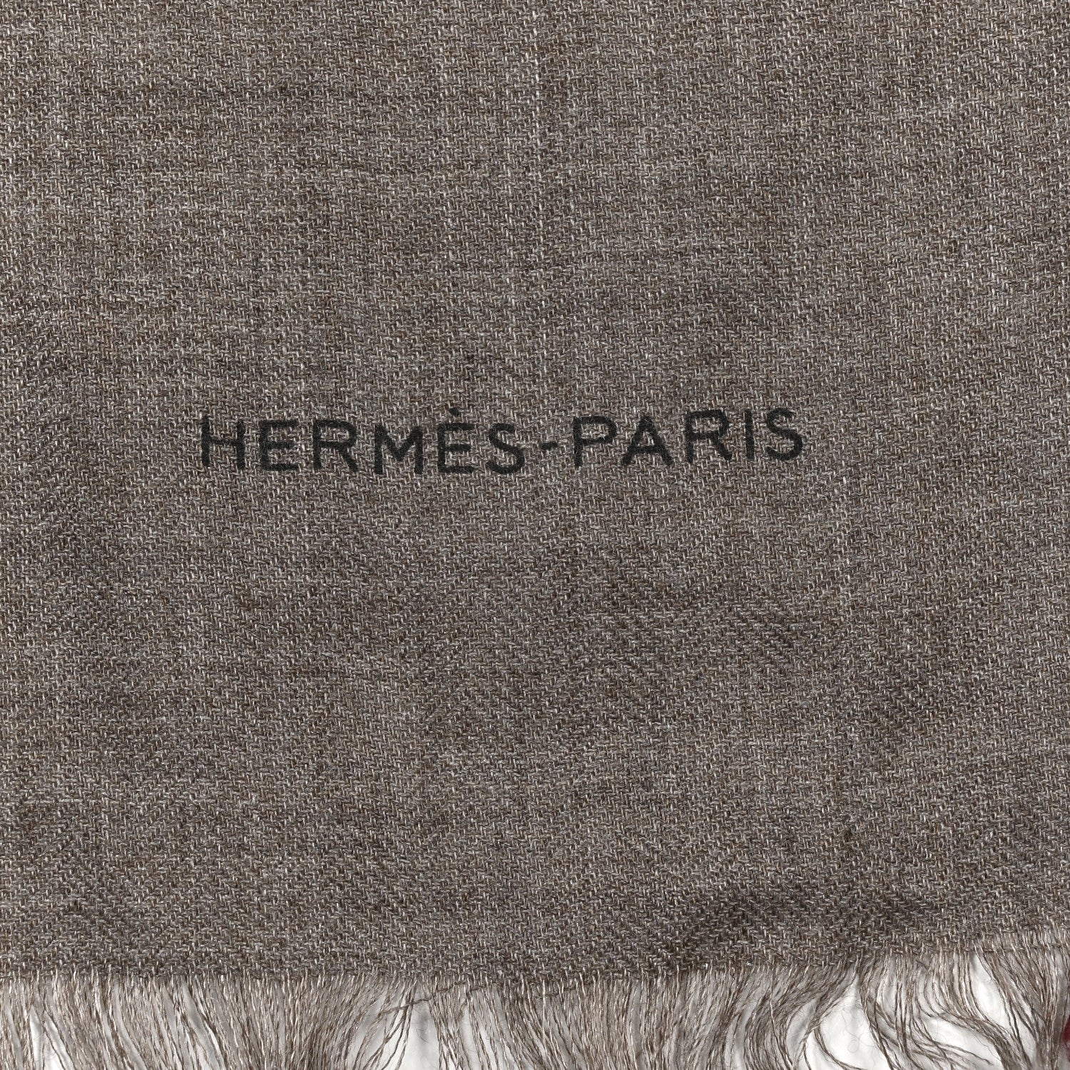 Hermes Cashmere Silk The Parage Rectangle Etoupe Petrole Marine 3 of 4