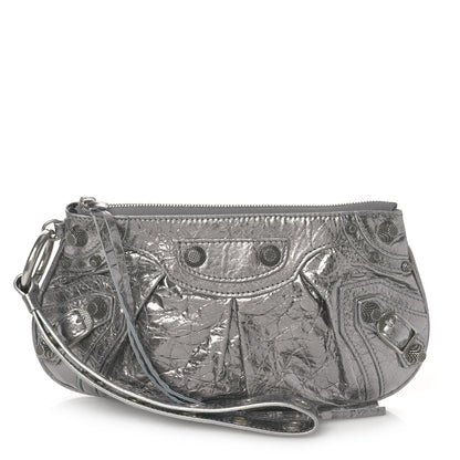 Balenciaga Metallic Agneau Arena Mini Le Cagole Multi Pouch Silver 1 of 8