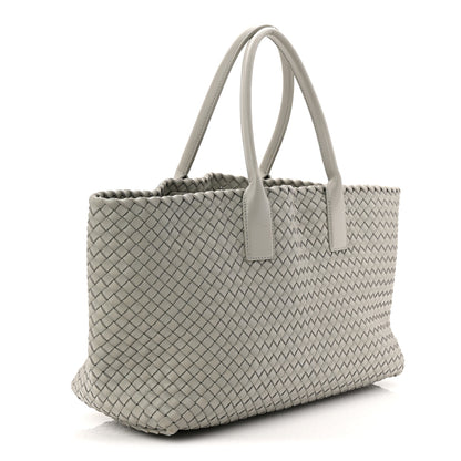Bottega Veneta Lambskin Intreccio Medium Cabat Agate Grey 3 of 9
