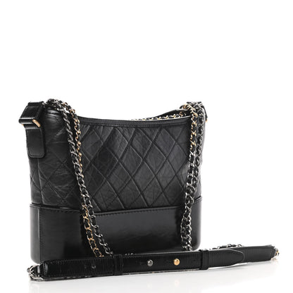 Chanel Aged Calfskin Quilted New Medium Gabrielle Hobo Black 4 of 11