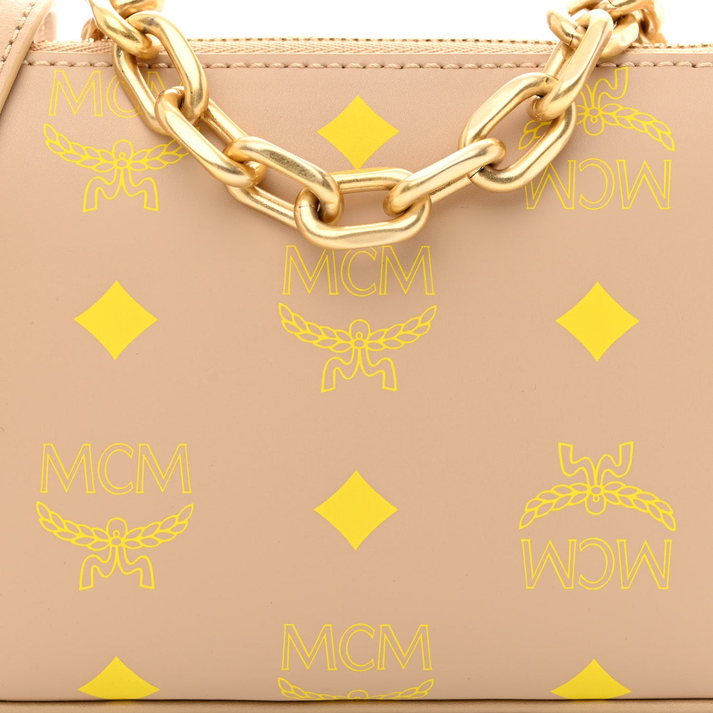 Calfskin Color Splash Mini Pouch on Chain Croissant