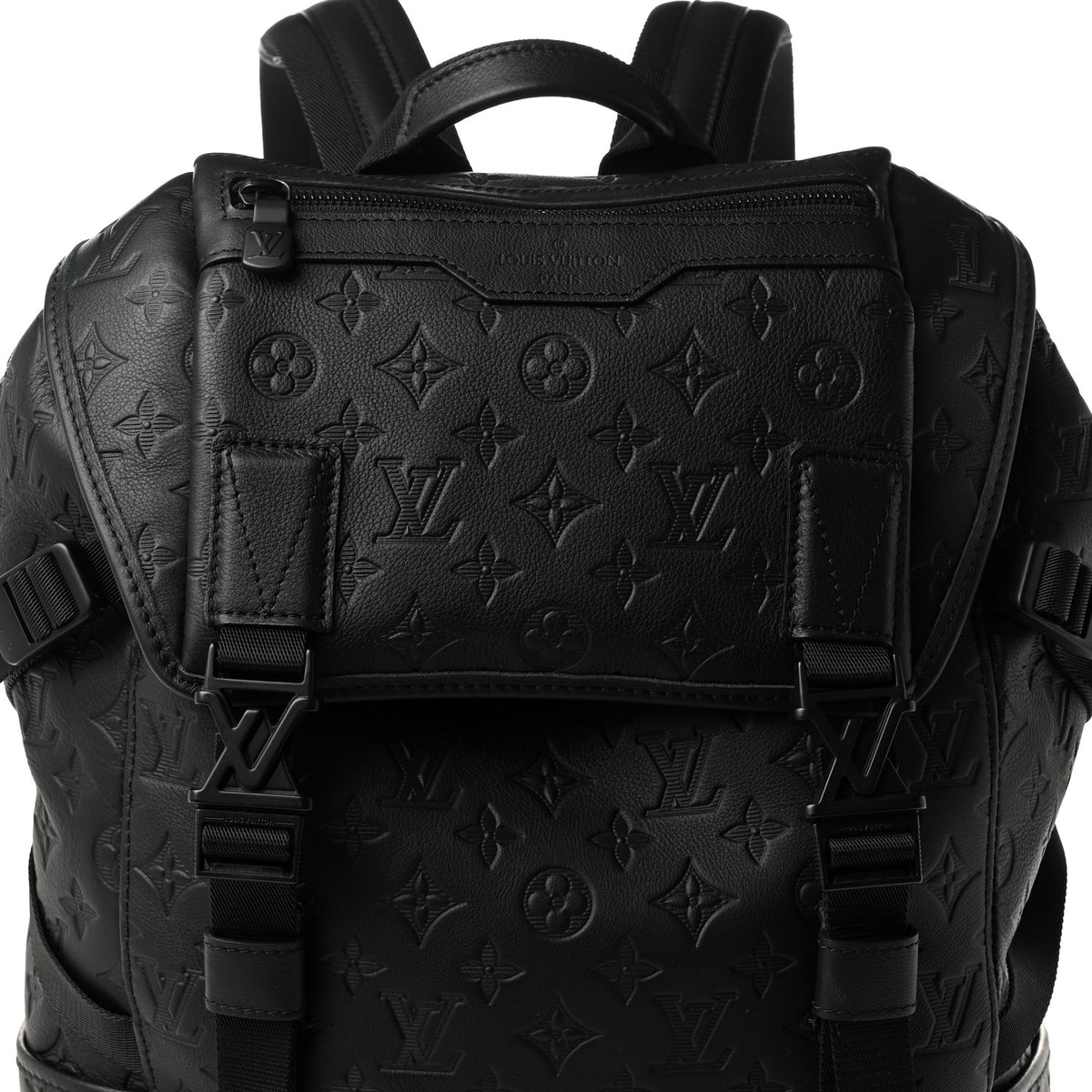 Calfskin Monogram Shadow Getaway Backpack Black