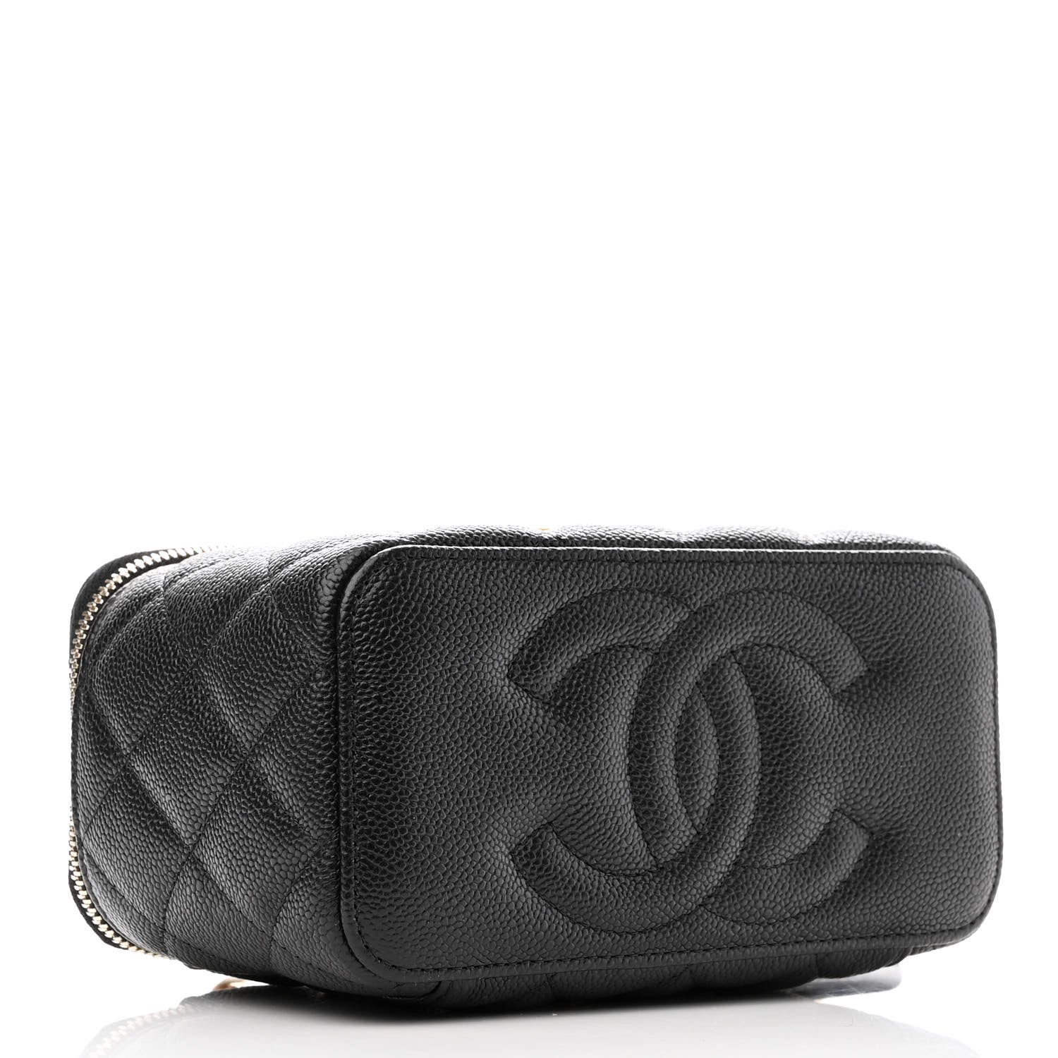 Chanel Caviar Quilted Sweetheart Vanity Case Black 4 of 12
