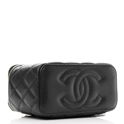 Chanel Caviar Quilted Sweetheart Vanity Case Black 4 of 12
