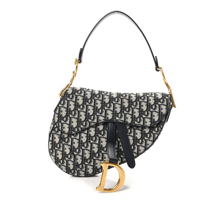 Christian Dior Oblique Saddle Bag Blue 1 of 10