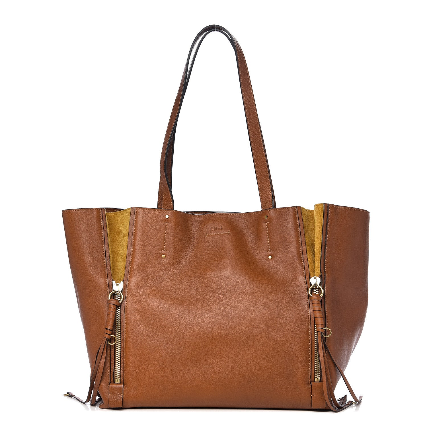Chloe Smooth Calfskin Medium Milo Shopping Tote Caramel 1 of 8