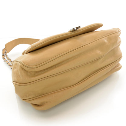 Chanel Caviar Mademoiselle Lock Accordion Flap Beige 4 of 9