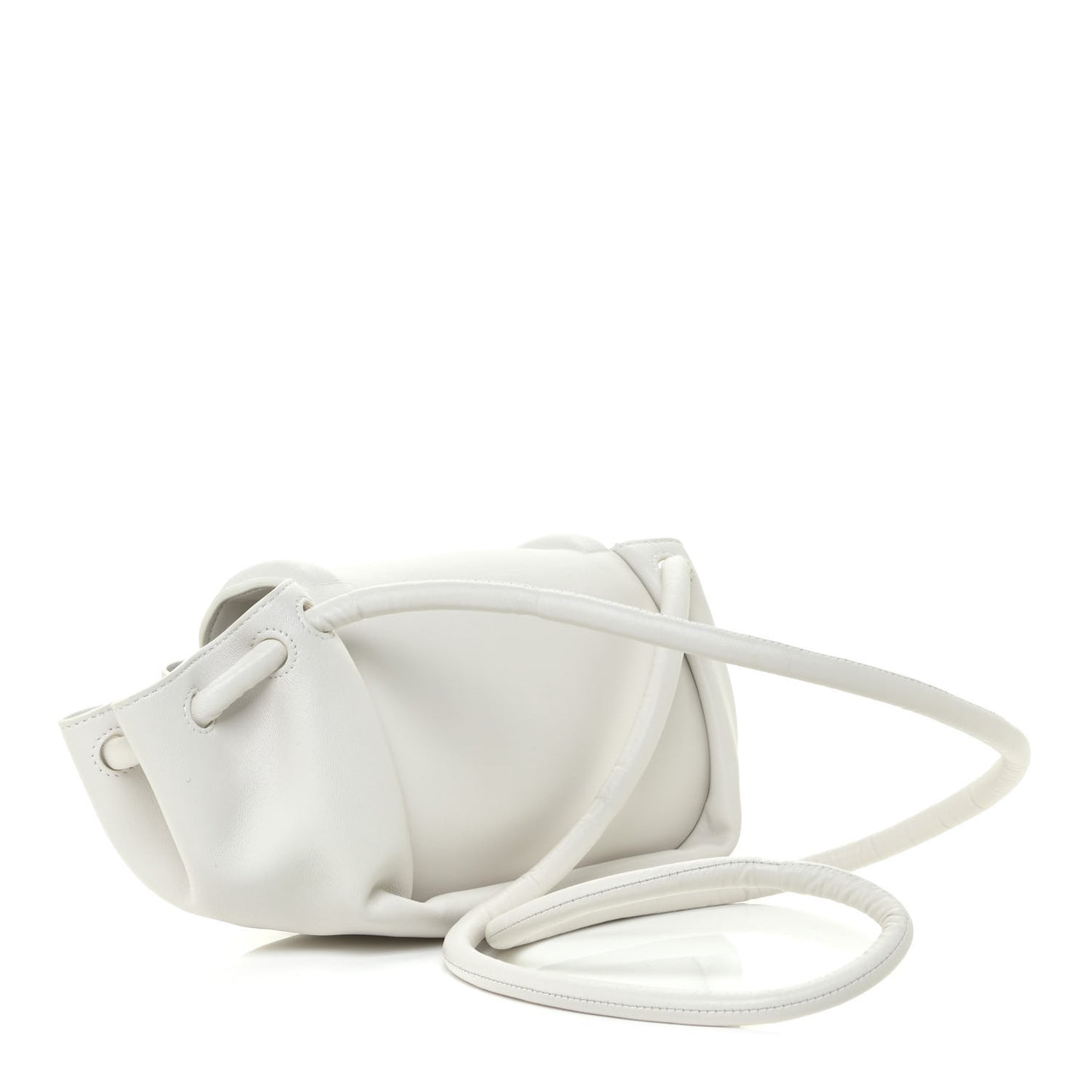 Lambskin Small Beak Triangle Flap Shoulder Bag Chalk