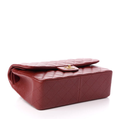 Chanel Iridescent Caviar Quilted Jumbo Double Flap Burgundy 4 of 10